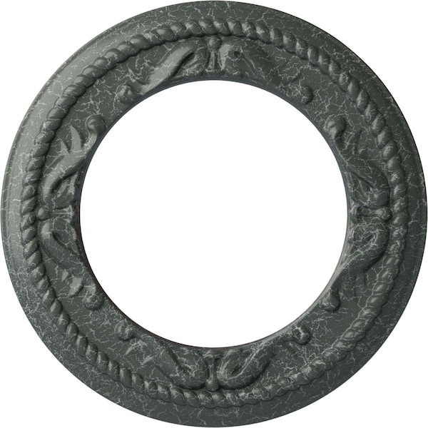Ekena Millwork Roped Medway Medallion (Canopies up to 7 1/2"), 12 1/4"OD x 7 1/2"ID x 7/8"P, Athenian Green Crackle CM12MEAGC - main